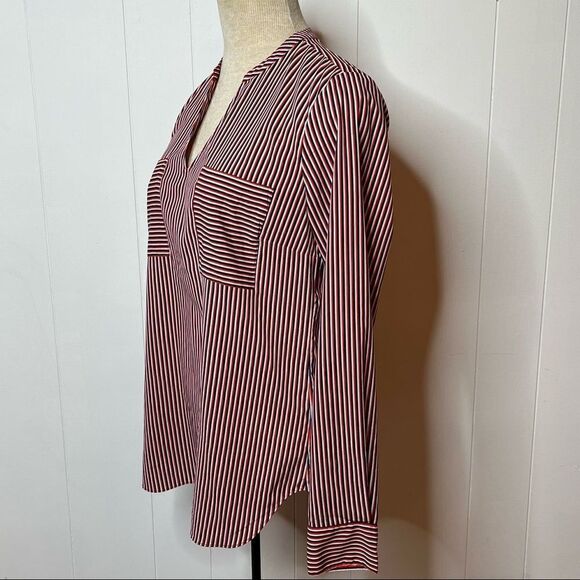 CAbi Womens Size XS Style 5335 Franklin Patriot Stripe Blouse Tunic Popover - Picture 3 of 8
